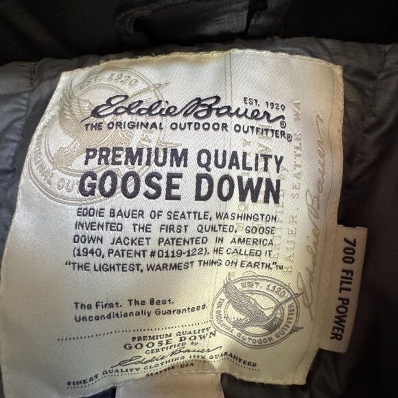 Eddie Bauer Vest Men Large Puffer 700‎ Goose Down Fill EB700 Premium Warmth EUC - Picture 5 of 7